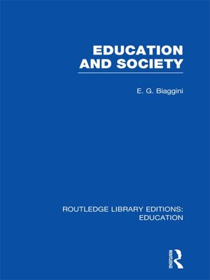 cover image of Education and Society (RLE Edu L)